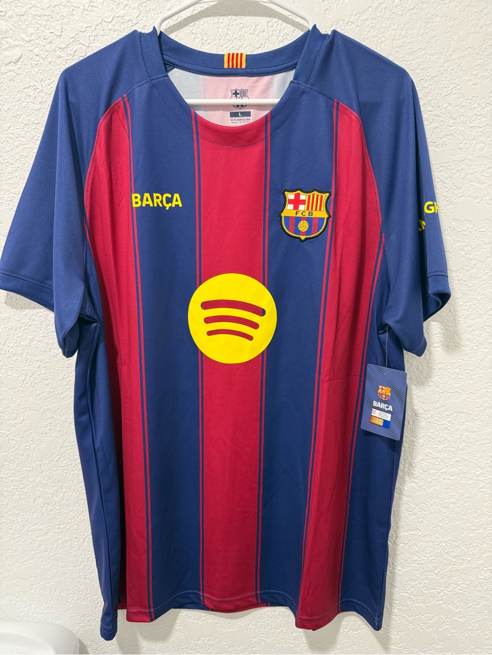 FC Barcelona Home Soccer Jersey - Blue & Red with Yellow Crest